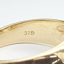 Load image into Gallery viewer, Ladies Ring 9ct (375, 9K) Yellow Gold Diamond Chip &#39;V&#39; Dress Ring
