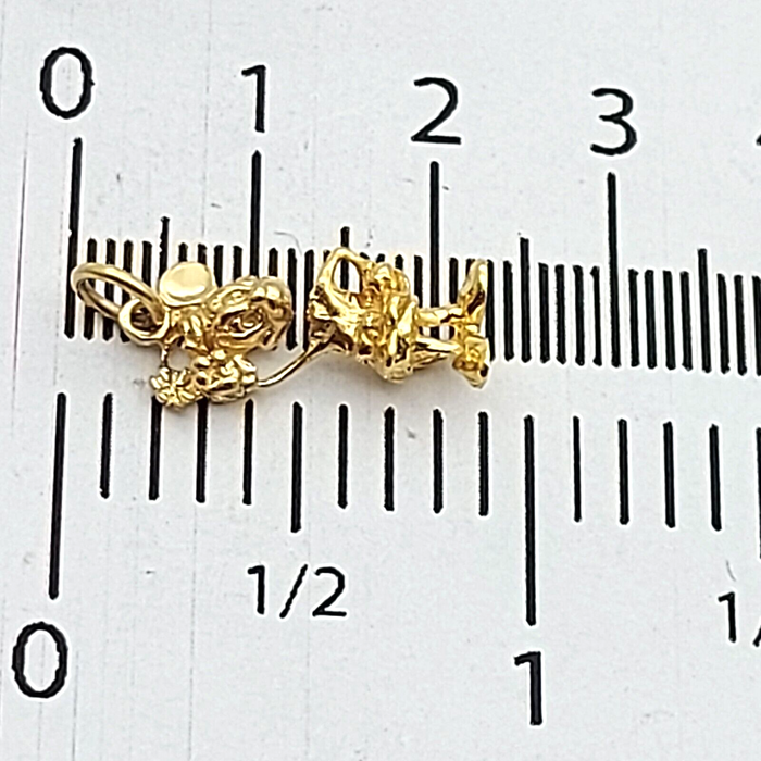 Unisex Solid Yellow Gold 9ct (375, 9K) Rare Minnie Mouse Pendant