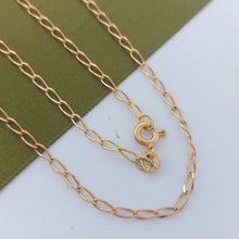 Load image into Gallery viewer, Ladies Yellow Gold 9ct (375, 9K) Italian Elongated Oval Link Chain Necklace
