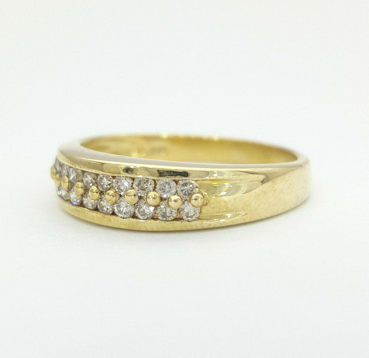 Ladies Ring 9ct (375, 9K) Yellow Gold (0.50ct) Round Natural Diamond Dress Ring