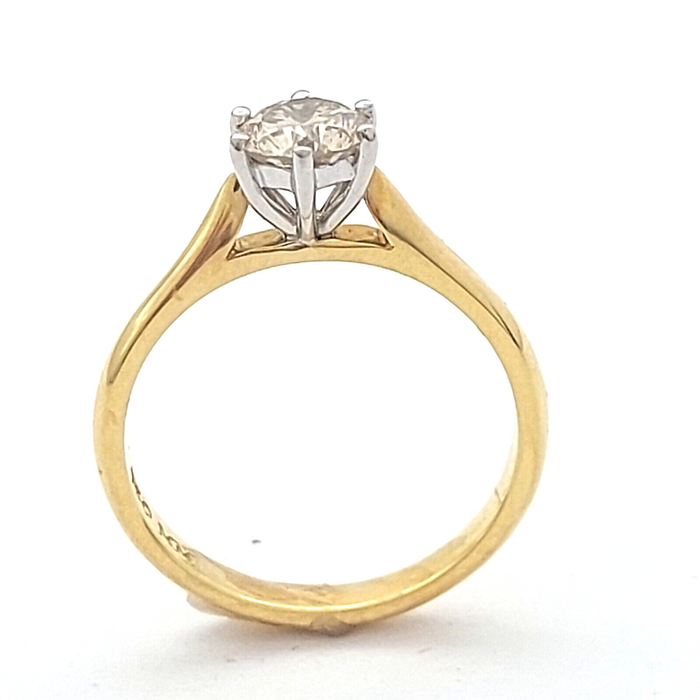 Ladies 18ct (750, 18K) Yellow Gold 0.81ct Natural Diamond Engagement Ring