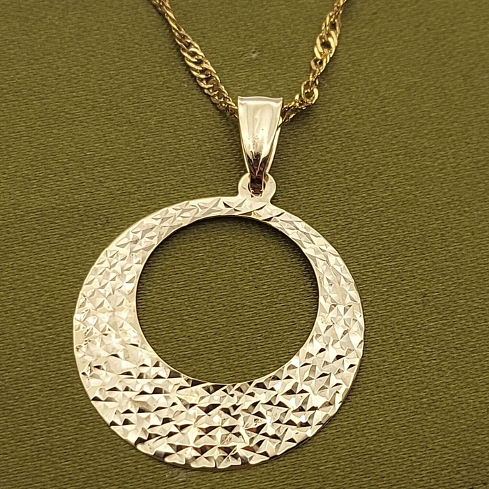 Ladies Jewellery Set 10ct MHJ Yellow Gold Two Piece Pendant & Earrings Set Pre-Owned