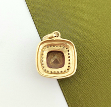 Load image into Gallery viewer, Ladies Yellow Gold 14ct (585,14k) Pink Sapphire &amp; Diamonds Halo Pendant
