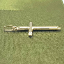 Load image into Gallery viewer, Unisex Yellow Gold 9ct (375, 9K) High Quality Rare Pinched Edges Cross Pendant
