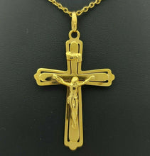 Load image into Gallery viewer, Ladies Pendant 9ct (375, 9K) Yellow Gold Crucifix Pendant
