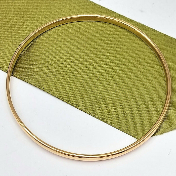 Ladies Yellow Gold 9ct (375, 9K) High Quality Handmade Smooth Bangle