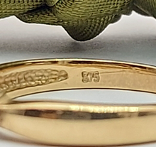 Load image into Gallery viewer, Ladies Ring 9ct (375, 9K) Yellow Gold Diamante Engagement Ring
