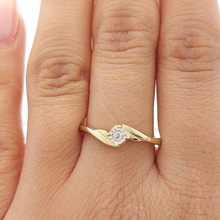 Load image into Gallery viewer, Ladies Real Yellow Gold 10ct(417, 10K) Natural Diamond Ring
