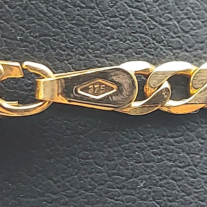 Ladies Yellow Gold 9ct (375, 9K) UNOAERRE Flat Curb Link Chain Necklace