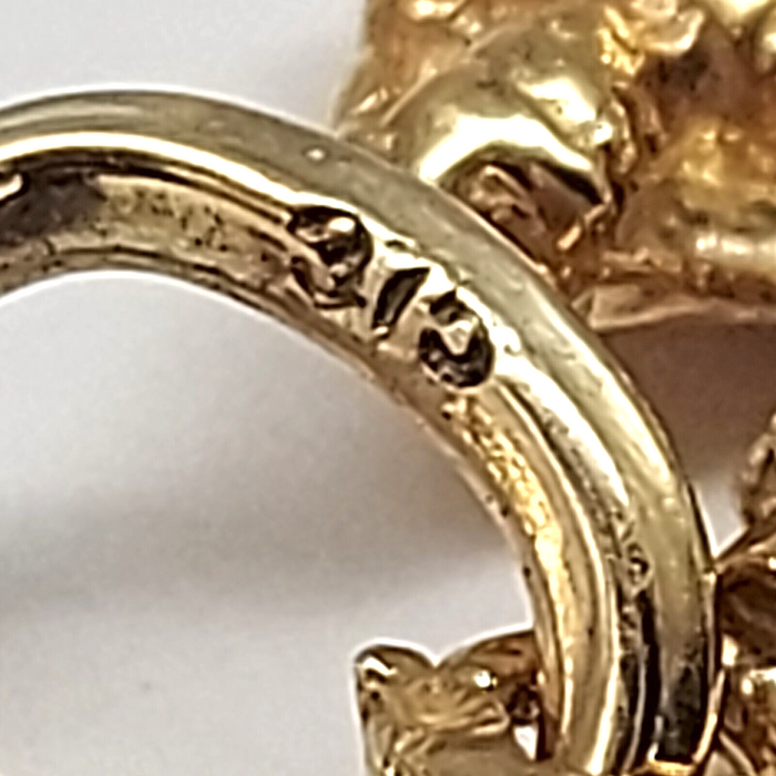 Ladies Pendant Yellow Gold 9ct (375,9k) Rare Married Bride and Groom Pendant