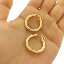 Load image into Gallery viewer, Ladies Earrings 9ct (375, 9K) Yellow Gold Smooth Polished Hoop Earrings
