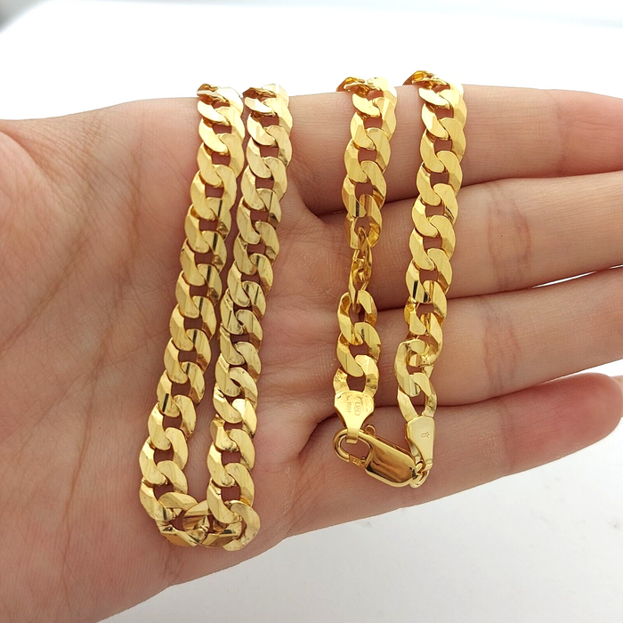 Ladies Necklace 9ct (375, 9K) Real Yellow Gold Chain Necklace