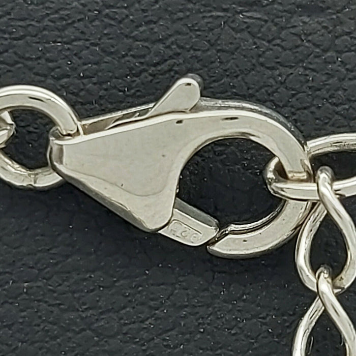 Ladies Necklace 925 Silver Anchor Chain with Opal Arrow Pendant Necklace