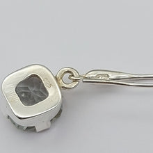 Load image into Gallery viewer, Ladies Silver Earrings (925) Sterling Silver Drop Dangle Blue Stone Earrings
