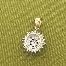 Load image into Gallery viewer, Rare 9ct (375, 9K) Unique White Gold &amp; Yellow Gold Pendant w/ Natural Diamond
