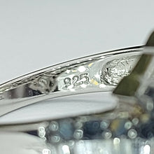 Load image into Gallery viewer, Ladies Ring Silver(925) Natural Black &amp; Clear (1.00ct) Diamond Swirl Bypass Ring

