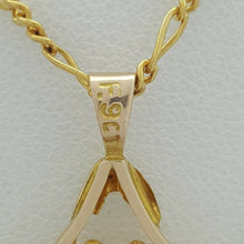 Load image into Gallery viewer, Ladies Necklace 9ct (375, 9K) Yellow Gold Natural Opal Leaf Framed Pendant
