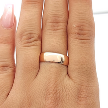 Load image into Gallery viewer, Antique Ladies 9ct (375, 9K) Rose Gold Wide Wedding Cigar Band Ring
