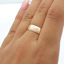 Load image into Gallery viewer, Antique Ladies 9ct (375, 9K) Rose Gold Wide Wedding Cigar Band Ring
