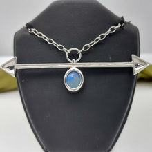 Load image into Gallery viewer, Ladies Necklace 925 Silver Anchor Chain with Opal Arrow Pendant Necklace
