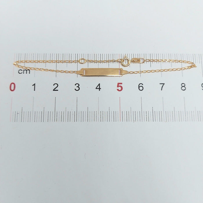 Ladies Yellow Gold 14ct (585, 14K) Solid High Quality Link Bar Bracelet