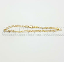 Load image into Gallery viewer, Ladies Bracelet 9ct (375,9K) Yellow Gold Figure 8 Long Short Link Chain Bracelet
