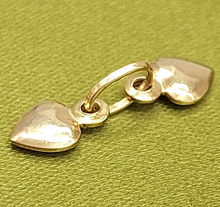 Load image into Gallery viewer, Ladies Solid Yellow Gold 9ct (375, 9K) Tiny Double Hearts Pendant
