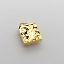 Load image into Gallery viewer, Ladies Square Pendant Yellow Gold 9ct (375, 9K) &amp; Natural Amethyst Pendant
