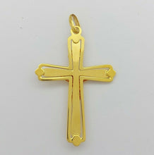 Load image into Gallery viewer, Ladies Pendant 9ct (375, 9K) Yellow Gold Crucifix Pendant

