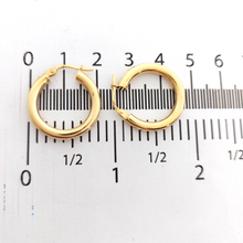 Load image into Gallery viewer, Ladies Earrings 9ct (375, 9K) Yellow Gold Smooth Polished Hoop Earrings
