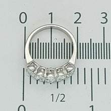 Load image into Gallery viewer, Ladies Ring 9ct (375, 9K) White Gold Oval Diamante Promise Ring
