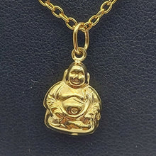 Load image into Gallery viewer, Unisex Pendant 9ct (375, 9K) Yellow Gold Buddha Pendant
