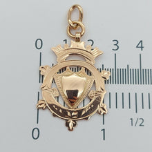 Load image into Gallery viewer, Ladies Pendant 9ct (375, 9K) Rose Gold Shield Pendant
