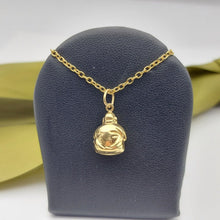 Load image into Gallery viewer, Unisex Pendant 9ct (375, 9K) Yellow Gold Buddha Pendant
