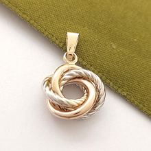 Load image into Gallery viewer, Ladies Jewellery Set 9ct Tri-Tone Gold Two Piece Pendant &amp; Earrings Set
