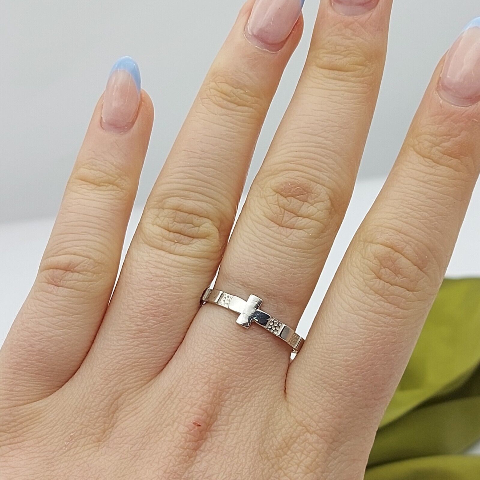 Unisex Ring Silver (925) Silver Cross Dress Ring