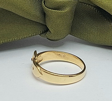 Load image into Gallery viewer, Ladies Ring Real Yellow Gold 9ct (375, 9K) Unique Smooth Band Belt Ring
