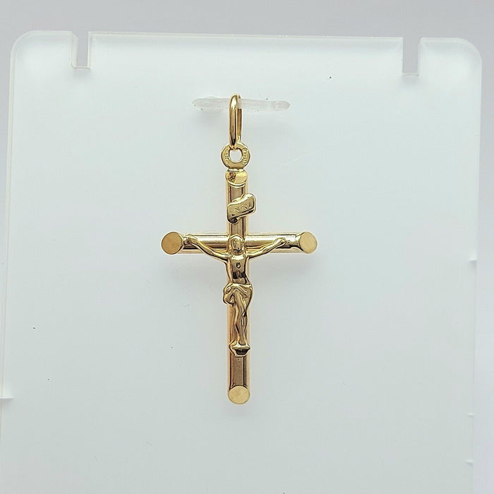 Unisex Yellow Gold 9ct (375, 9K) High Quality Jesus Christ Crucifix Pendant