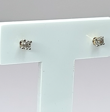 Load image into Gallery viewer, Ladies Yellow Gold 9ct (375, 9K) Natural Diamond Chip Illusion Stud Earrings
