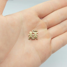 Load image into Gallery viewer, Ladies Yellow Gold 9ct (375, 9K) Rare Boy &amp; Girl Holding Hands Pendant
