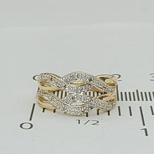 Load image into Gallery viewer, Ladies Ring 9ct (375, 9K) Yellow Gold Natural Diamond (10pts) Dress Ring
