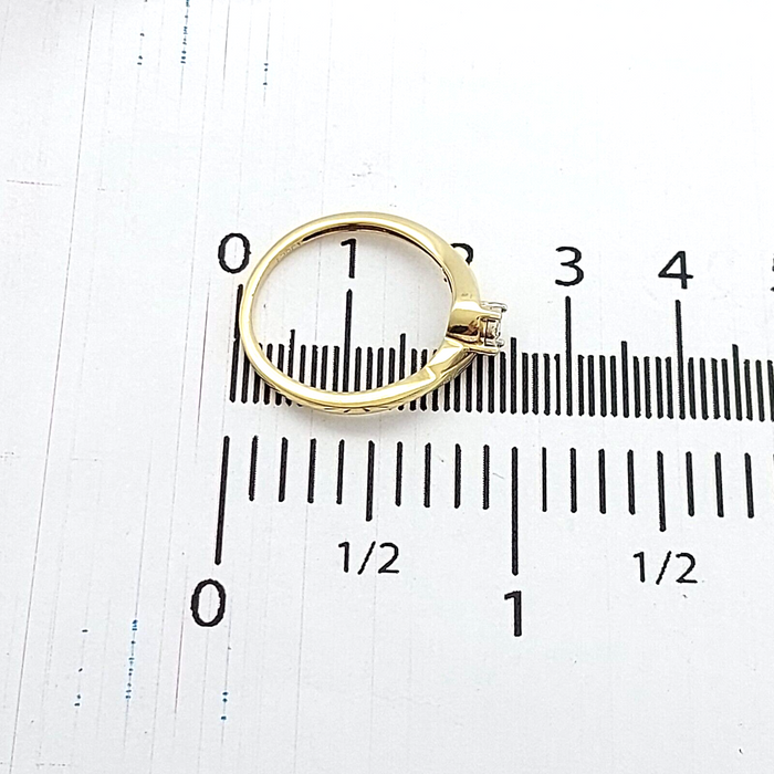 Ladies Real Yellow Gold 10ct(417, 10K) Natural Diamond Ring
