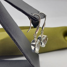 Load image into Gallery viewer, Ladies Silver Earrings (925) Sterling Silver Drop Dangle Blue Stone Earrings
