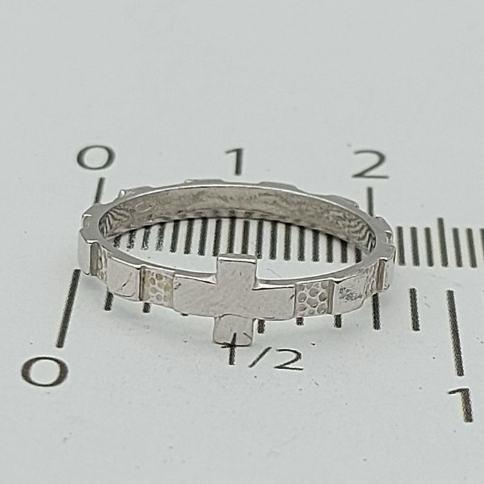 Unisex Ring Silver (925) Silver Cross Dress Ring