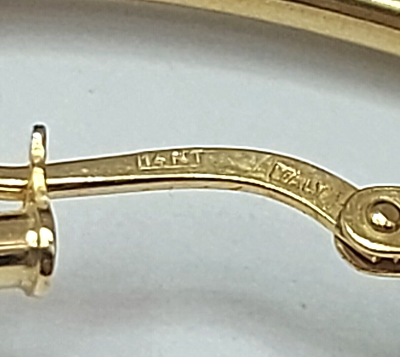 Ladies Yellow Gold 14ct (585, 14K) High Quality Large Round Hoop Earrings