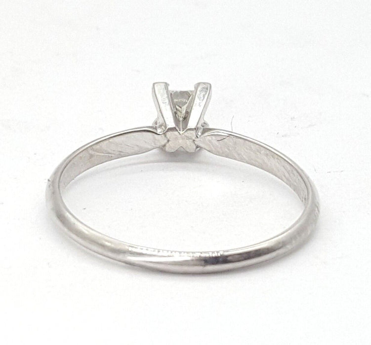 Ladies Ring 14ct (585,14ct) White Gold Natural 0.31ct Princess Cut Diamond Ring