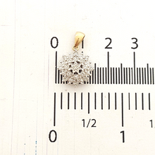 Load image into Gallery viewer, Rare 9ct (375, 9K) Unique White Gold &amp; Yellow Gold Pendant w/ Natural Diamond

