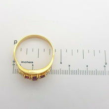 Load image into Gallery viewer, Ladies Ring 14ct (585, 14K) Yellow Gold Ruby &amp; Diamond Dress Ring
