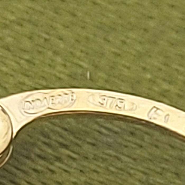 Ladies Real Italian 9ct (375,9k) Yellow Gold Criss-Cross Patterned Hoop