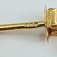 Load image into Gallery viewer, Ladies Earrings 14ct (585,14K) Yellow Gold Drop Diamantes Channel Setting Studs
